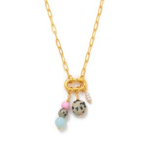 Natural Stone Pearl Pendant Necklace