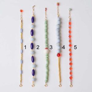 Dark blue and light blue beaded bracelet