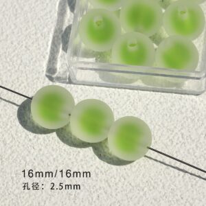 08-fruit green / Size is about 12mm, hole diameter is about 2.9mm (sold by the piece)