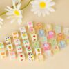oly-69e0429074486893a2f214d080818b5e Wholesale 10pcs Cartoon Print Acrylic Square Beads for DIY Jewelry Making, Fashion Craft Accessory, Boutique Resale