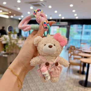 Mi xiong pink overalls