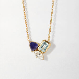Three zircon necklace