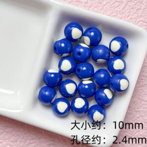 11-sapphire blue / Size is about 10mm, hole diameter is about 2.4mm