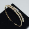 oly-6abb6a33cf99747700b36f120664211d Wholesale Stylish Zircon Open Bangle Bracelet Silver Tone Bridal Wedding Jewelry Accessory