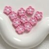 oly-6b1d449f8fa445f2f31c657385f50b8d Wholesale Five Petal Flower Acrylic Beads DIY Jewelry Making Phone Strap Keychain Bag Charm Craft Supply