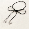 Wholesale Stylish Silver Pendant Necklace Zinc Alloy With Fabric Tie Women S Jewelry Accessory For Boutique Resale