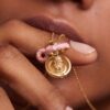 Wholesale Sweet Dessert Photo Locket Necklace Donut Macaron Pendant Trendy Jewelry Gift For Party Boutique Resale