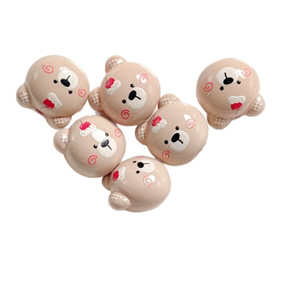 oly-6bbb5a65096ef24f8a0ed3798174b619 Wholesale Acrylic Baked Paint Cartoon Bear Head Fruit Beads for DIY Phone Keychain Jewelry Making