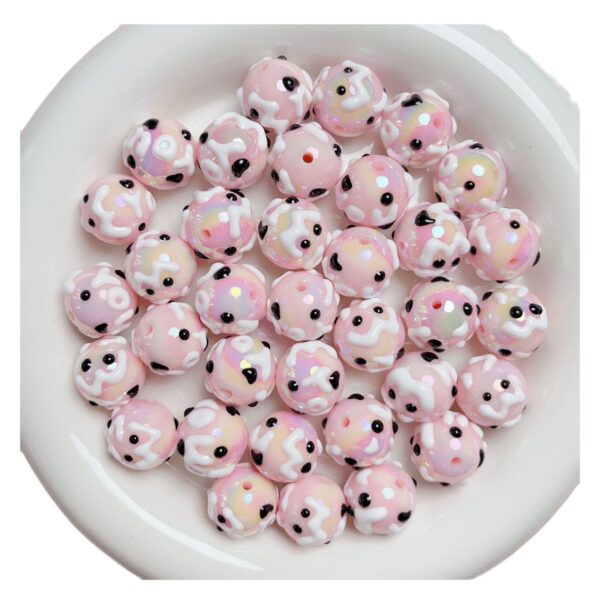 oly-6bc675ddf3bc1a3a38371e103e527841 Wholesale Hand-Painted Acrylic Cartoon Bear Loose Beads DIY Jewelry Making Craft Supply Fashion Accessory for Boutique Resale
