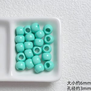 07-Cyan / Approximately 6mm in size and 3mm in diameter (sold by the piece)