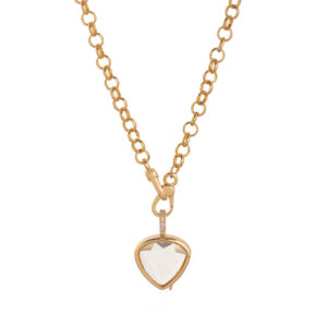 Flat triangle transparent photo box necklace