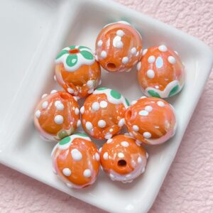 06-Orange / The size is about 17*16mm, the aperture is about 2.6mm