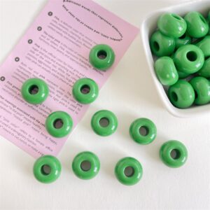 04-green / The size is about 16mm, the hole diameter is about 6mm (sold by piece)