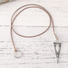 oly-6c5eeaf9d50f34f708d5b3c2d2f03ba9 Wholesale Retro Ethnic Hollow Triangle Pendant Necklace Antique Silver Alloy For Daily Wear Fashion Jewelry Accessory