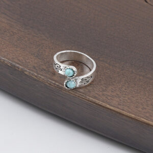 Wholesale Vintage Carved Cactus Open Adjustable Ring Antique Silver Zinc Alloy Women S Fashion Accessory
