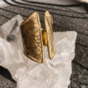 Wholesale Trendy Geometric Alloy Wide Band Ring For Women Men Adjustable Hip Hop Style Jewelry Accessory Boutique Resale