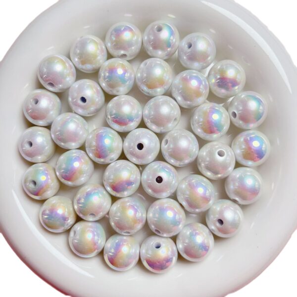 Wholesale Dreamy Baroque Light Blue Acrylic Imitation Pearl Beads 16mm Straight Hole for DIY Phone Chain Bag Charm Jewelry Making