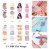 oly-6dd59baa27b32b18c86a4bcaf1b66b83 Wholesale 2/8/16pcs Soft Pastel Inspirational Girl Style Pen and Bookmark Stickers UV DTF Wraps
