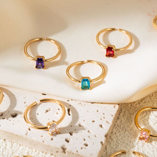 oly-6dea1809281f5c895a3c02a68efae897 Wholesale Vintage December Birthstone Zircon Ring Copper Fashion Accessory Gift