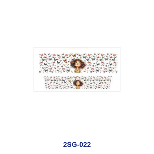 oly-6e45593ce1b0806915d1f619987f0680 Wholesale 8pcs Portrait Print & Ghost Letter Floral Pattern 3oz Cup Stickers Wrap OLY Exclusive