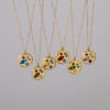 oly-6e4a8c0aa425966f3da2d78eacc8aaf7 Wholesale Titanium Steel Colorful Zircon Birthstone Necklace Elegant Collarbone Jewelry Gift For Mom Fashion Resale
