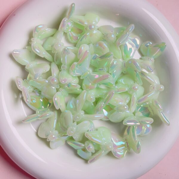 Wholesale Acrylic Electroplated 3D Glow-in-the-Dark Butterfly Beads DIY Phone Charm Car Hanging Accessory for Boutique Resale
