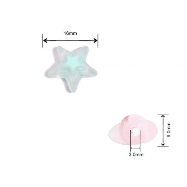 Wholesale Frosted Acrylic Loose Beads Love Star Plum Blossom Shapes for DIY Hair Accessories Craft