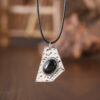 oly-6e8b1ccbd89efd0e69a27a2c1afc2e93 Wholesale Irregular Geometric Black Gemstone Jewelry Set Pendant Earrings Necklace Fashion Accessory Gift