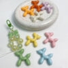 Wholesale Acrylic Balloon Dog Loose Beads DIY Keychain Charms for Necklace Backpack Pendant Fashion Jewelry Accessory