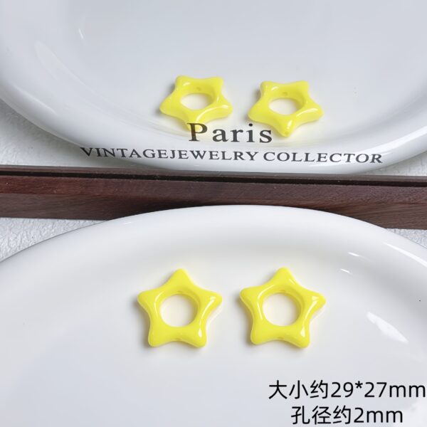 oly-6f63714f5ef7a45a69f0b88d080ff772 Wholesale Colorful Enameled Star Loose Beads in Acrylic for DIY Phone Charms, Keychains, Bag Pendants