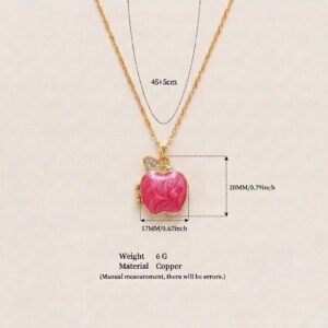 Apple opening and closing necklace