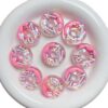 oly-6fb42d0e9405ebc917db29a90ece8180 Wholesale Acrylic Hand Painted Donut Beads for DIY Phone Charms Keychains Craft Supply Trendy Gift