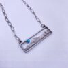 oly-6fc6d1657b333f7aac25213f4686ec27 Wholesale Zinc Alloy Ancient Silver Geometric Hollow Mountain Moonstone Design Necklace Retro Layering Jewelry Accessory For Boutique Resale