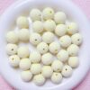 oly-6fcbbe3e9aafa70d6fb5bee81f0de295 Wholesale 16mm Cream Flocked Acrylic Round Loose Beads for DIY Phone Charm Keychain Jewelry Making