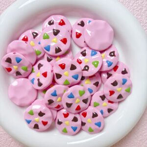12-pink / Size is about 25mm, hole diameter is about 2.5mm
