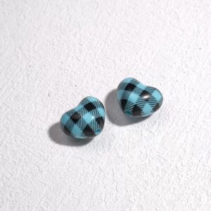15-black grid light blue / See pictures for size (sold by the piece)