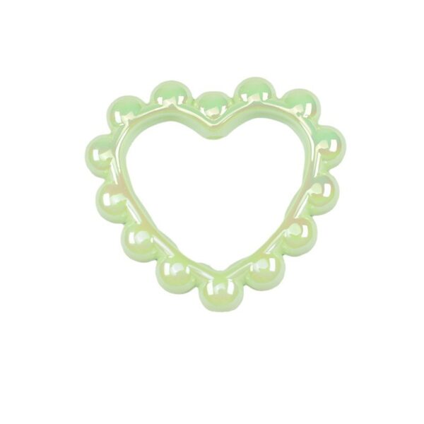 oly-7034996cbf53a703c79a792c1c511691 Wholesale Trendy Acrylic Love Heart Ring Loose Beads DIY Keychain Pendant Black Electroplated Bag Charm and Jewelry Accessory