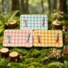 oly-704f0855a7874876c63fe7e3dd559666 Wholesale Resin Blue Striped Grid Miniature Tray Plate for DIY Jewelry Accessory Fridge Magnet and Miniature Scene Decor