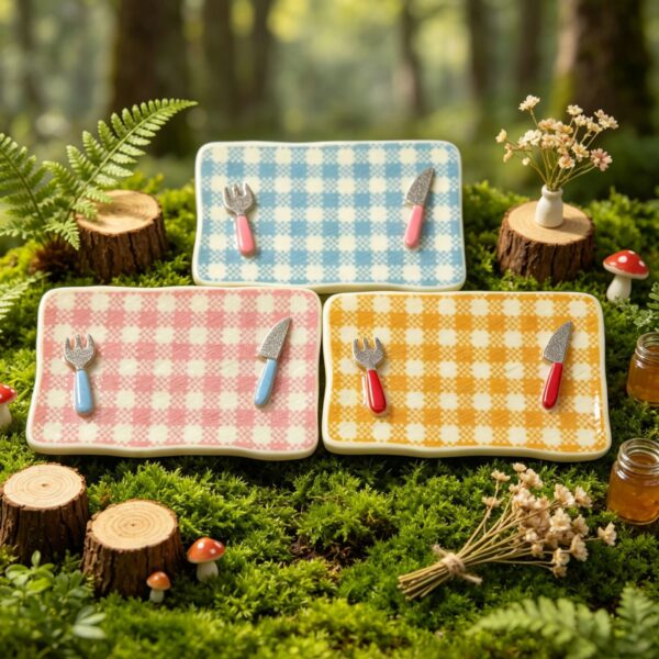 oly-704f0855a7874876c63fe7e3dd559666 Wholesale Resin Blue Striped Grid Miniature Tray Plate for DIY Jewelry Accessory Fridge Magnet and Miniature Scene Decor