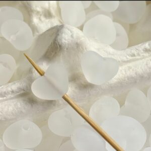 11-white / Size is about 10*12.7mm, hole diameter is about 2mm
