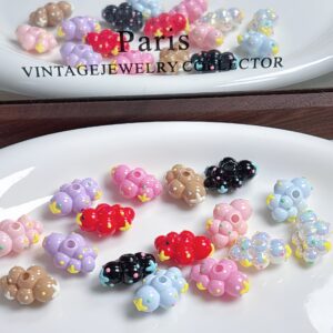 09-randomly mixed colors / Small clouds (size about 10*22mm, aperture about 2.5mm)