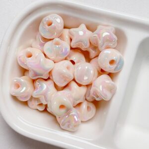09-Light Powder / The size is about 15.6mm, and the hole diameter is about 4.5mm