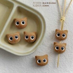 06-Brown White Eyes / See picture for size (sold by piece)