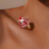 oly-70be9f048cdc82f6e390b203d11e77ab Wholesale Copper Electroplated Open Ice Cream Dessert Ring Mango Blueberry Chocolate Design Trendy Jewelry Accessory For Everyday Wear