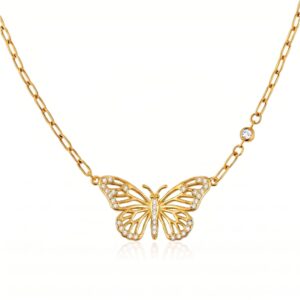Butterfly skeleton necklace