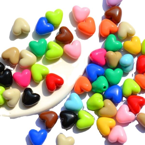oly-70d7692283b4a2f353592e914916159e Wholesale Glow in the Dark Heart-Shaped Acrylic Loose Beads Sapphire Blue 10mm 50pcs for DIY Phone Charm Keychain Making Chic Bag Charm Accessory for Everyday Wear and Resale