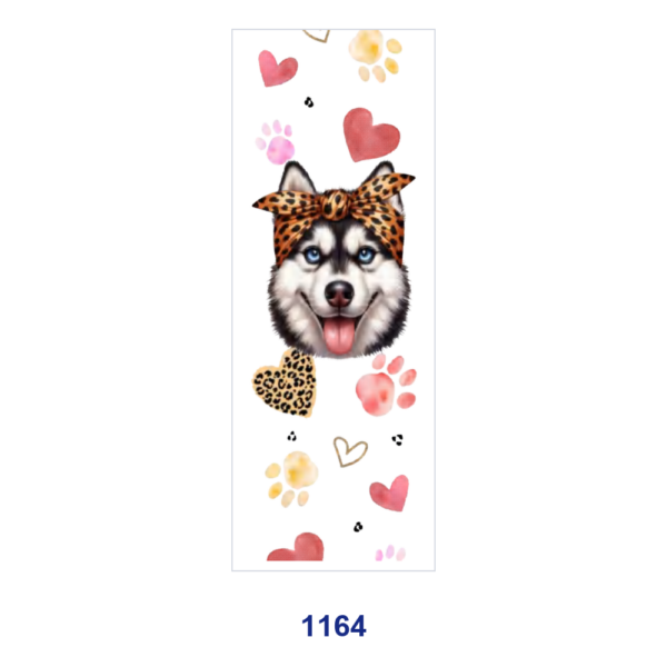 oly-70faf88aa094f2e572a232fba3bf693f Wholesale 2/8/16pcs Cute Dog Leopard Bow Paw Print Heart Bunny Carrot Print Pen and Bookmark Stickers UV DTF Wraps