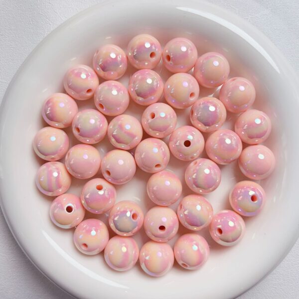 oly-711979d770633251fd0c6acbf18e2a7d Wholesale Cream Blue UV Electroplated Acrylic Round Beads 10mm Glossy DIY Jewelry Making Car Charm Phone Pendant