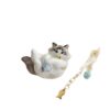 Wholesale Cute Lying Cat Pendant Necklace Copper Electroplated Cartoon Design Jewelry Accessory For Women