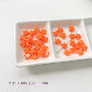 12-orange stars / See picture for size (sold by piece)